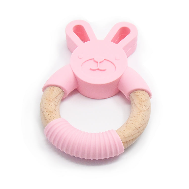 Bunny Shaped Bamboo Suction Plate & Suction Bowl Gift Set - Pink