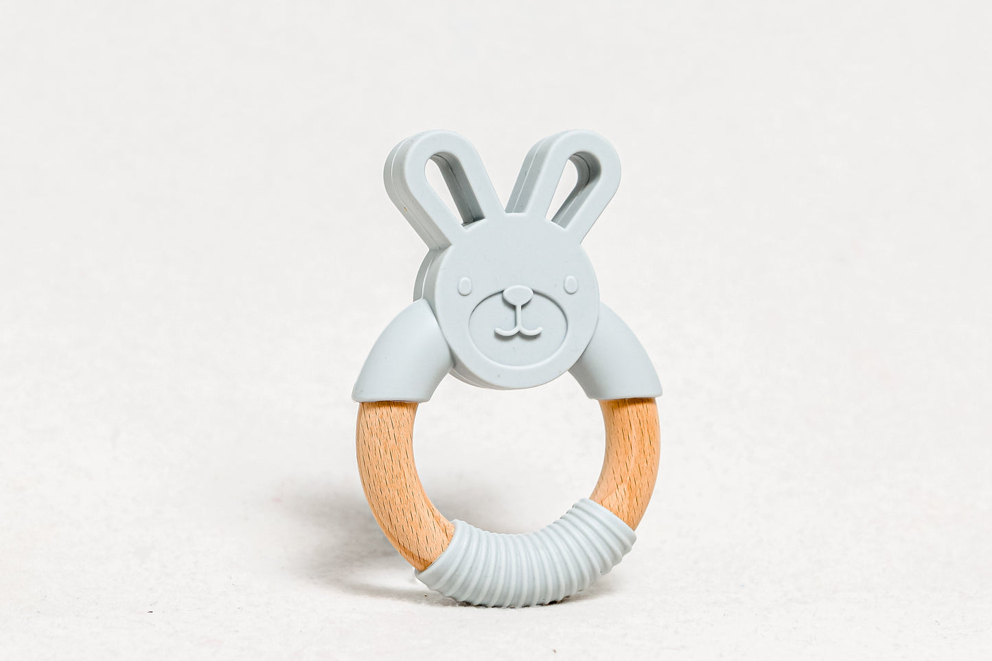 Bamboo Bunny Teether Toy - Dark Grey