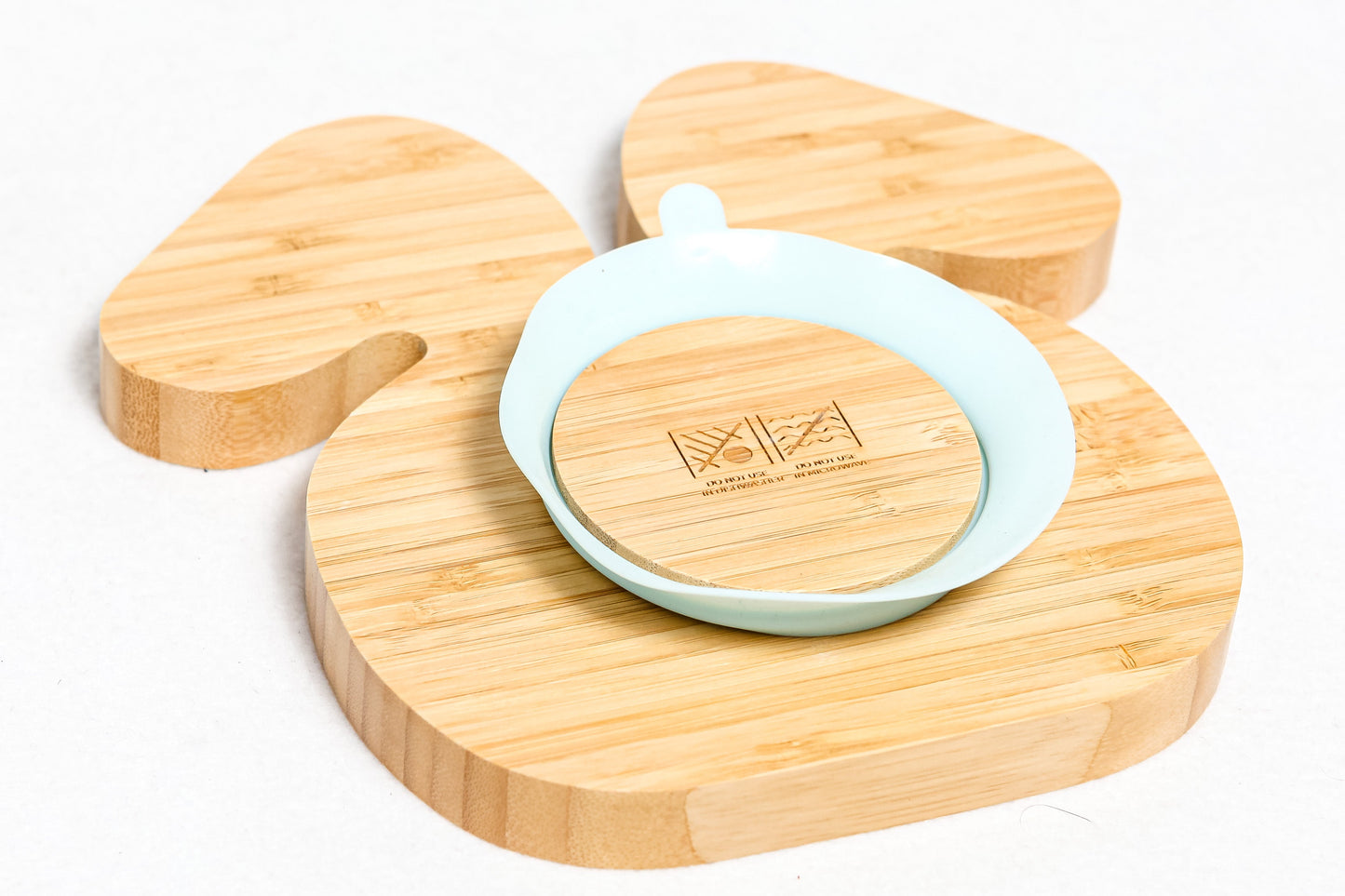 Bunny Shaped Bamboo Suction Plate - Blue